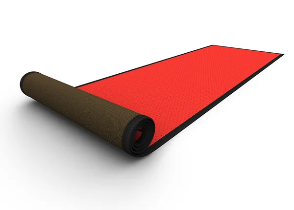 3D: rullas röda mattan — Stockfoto