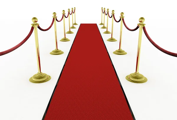 3d: alfombra roja con Stanchions para estreno de la película —  Fotos de Stock