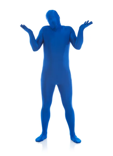 Blu: Man Shrugging — Foto Stock