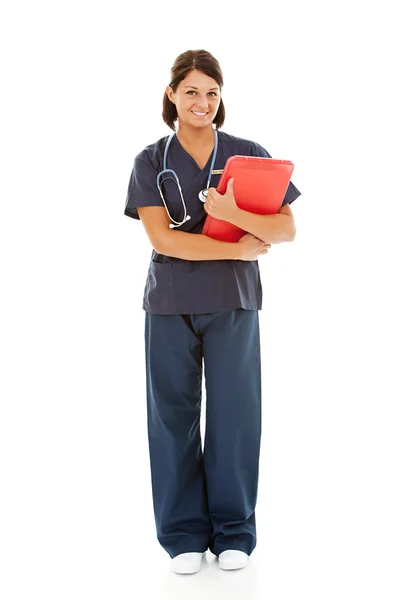 Doctors: Female Nurse with Clipboard — Stock Photo, Image