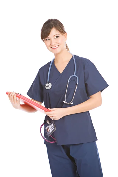 Nurse: Nurse Holding Clipboard — Stock Photo, Image