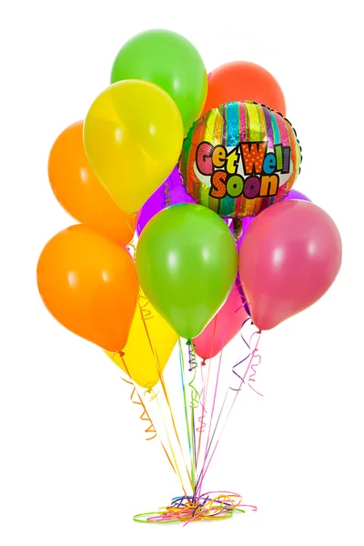 Balloons: Bunch Of Get Well Soon Balloons — Stock Photo, Image