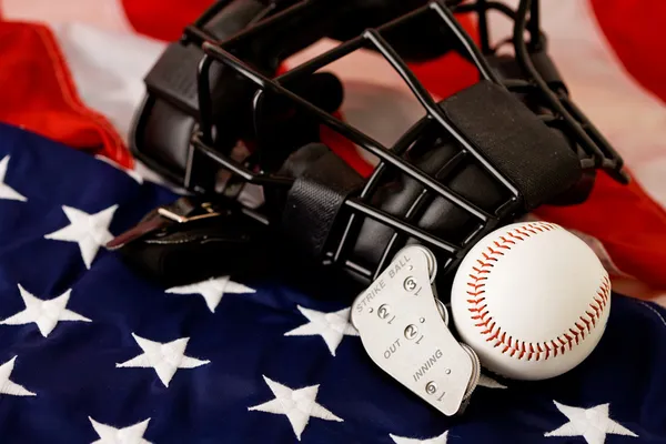 Baseball: Baseball and Umpire Equipment — Stock Photo, Image