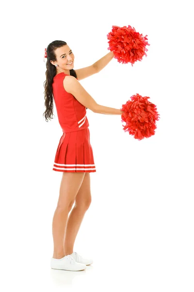 Cheerleader: Bättrade på sidan — Stockfoto