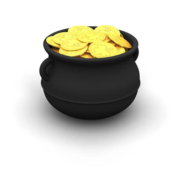 3D: altın pot — Stok fotoğraf