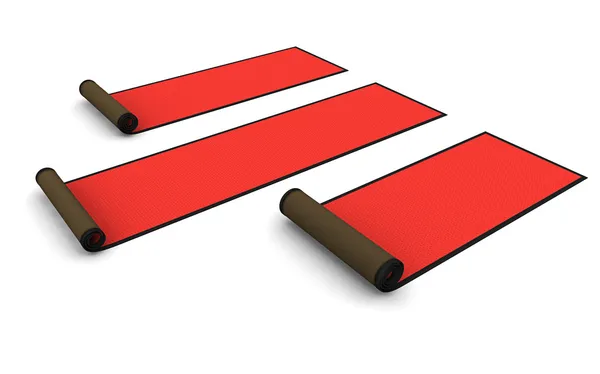 3d: alfombra roja enrollada —  Fotos de Stock