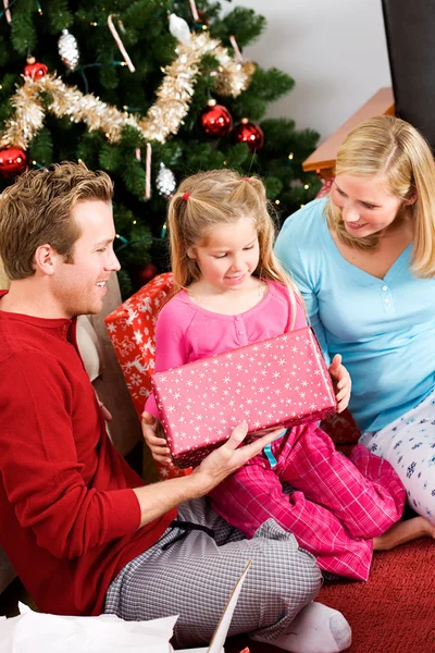 Christmas: Family Opening Christmas Presents Stock Picture