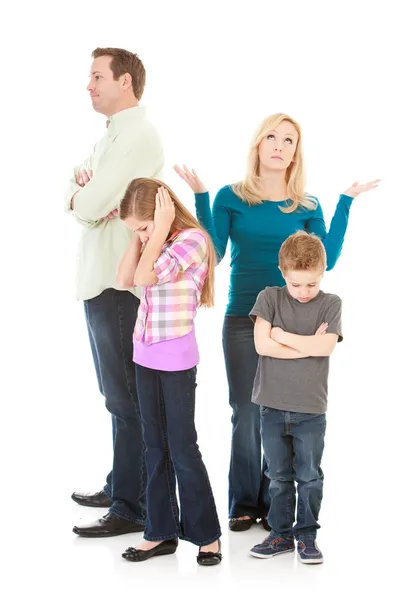 Family: Parents and Kids All Upset with Each Other — Stock Photo, Image