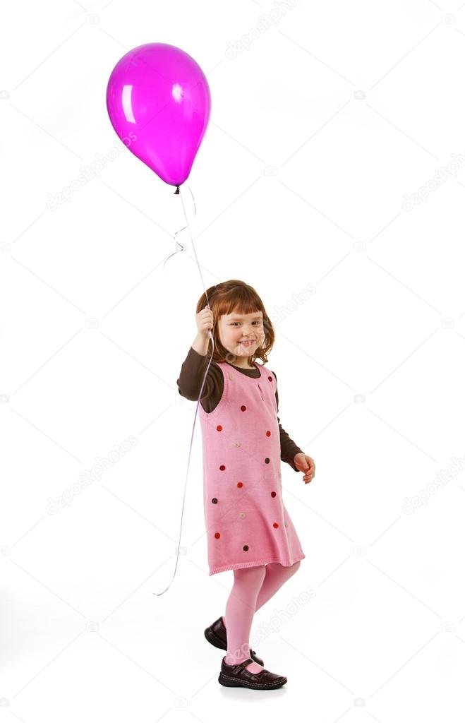 Balloons Little Girl Holding Balloons Stock Photo by ©sjlocke 37009155