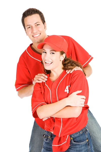 Baseball: zwei Baseball-Freunde — Stockfoto