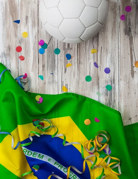 Piłka nożna: brasil tło dla międzynarodowej konkurencji — Zdjęcie stockowe