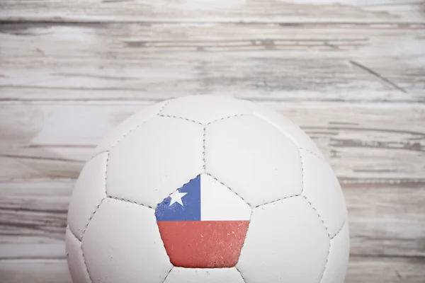 Fotboll: chile soccer ball bakgrund för internationella competiti — Stockfoto