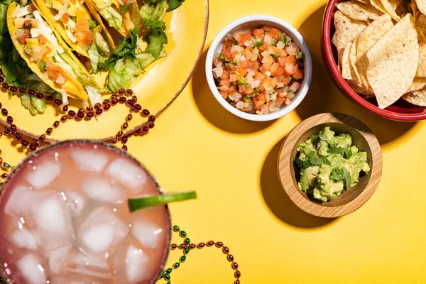 Serie Con Comida Bebidas Otros Artículos Para Hacer Fondo Festivo —  Fotos de Stock