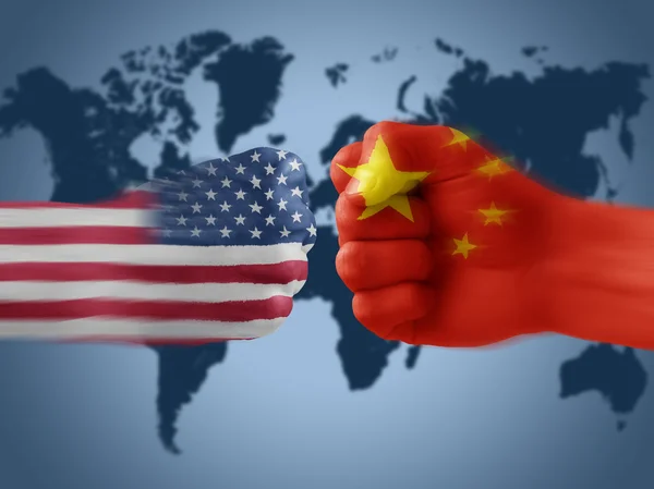 美国与中国的分歧 — 图库照片#