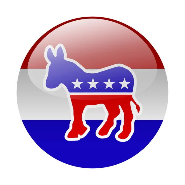 Democratic party button — Stock Photo, Image