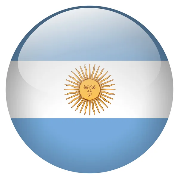 Botão bandeira argentina — Fotografia de Stock