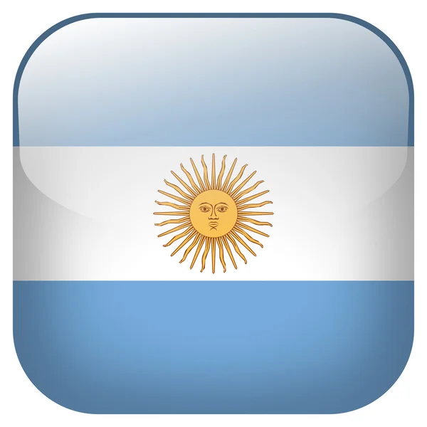 Кнопка флага Аргентины — стоковое фото