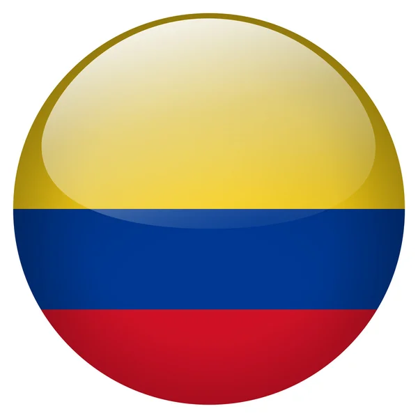 Colombia flagga knapp — Stockfoto