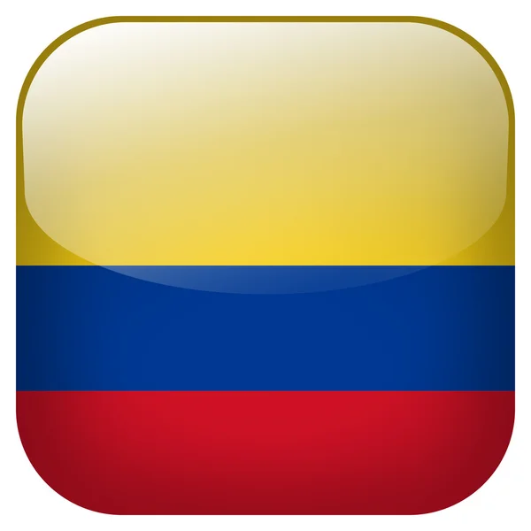 Botão bandeira colômbia — Fotografia de Stock
