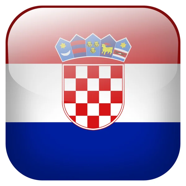 Croatia flag button — Stock Photo, Image