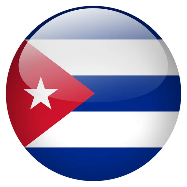 Botão bandeira cuba — Fotografia de Stock