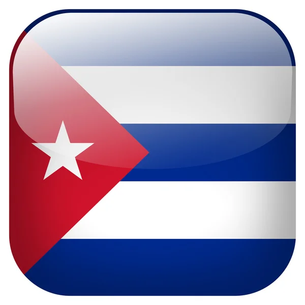 Botón de bandera de Cuba —  Fotos de Stock