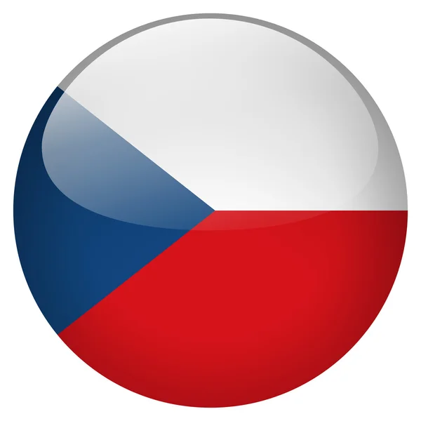 Czech republic flag button — Stock Photo, Image