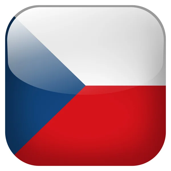 Czech republic flag button — Stock Photo, Image