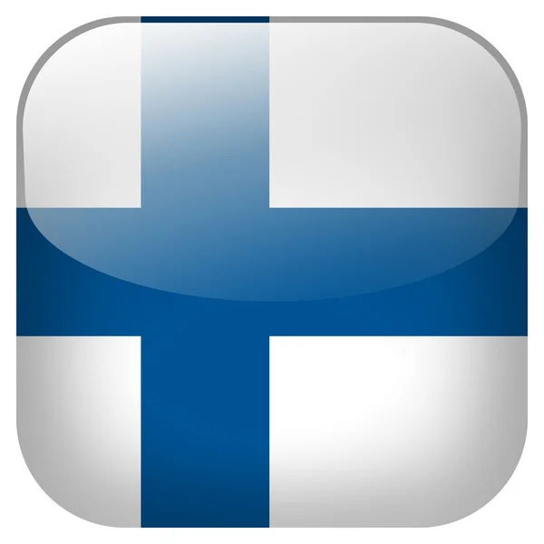 Tlačítko příznak Finsko — Stock fotografie