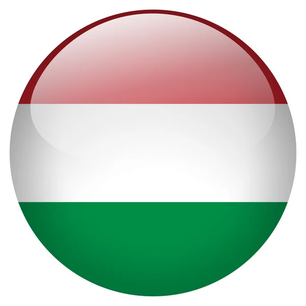 Botón de bandera hungary — Foto de Stock