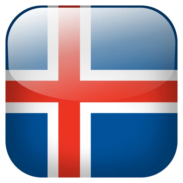 Iceland flag button — Stock Photo, Image