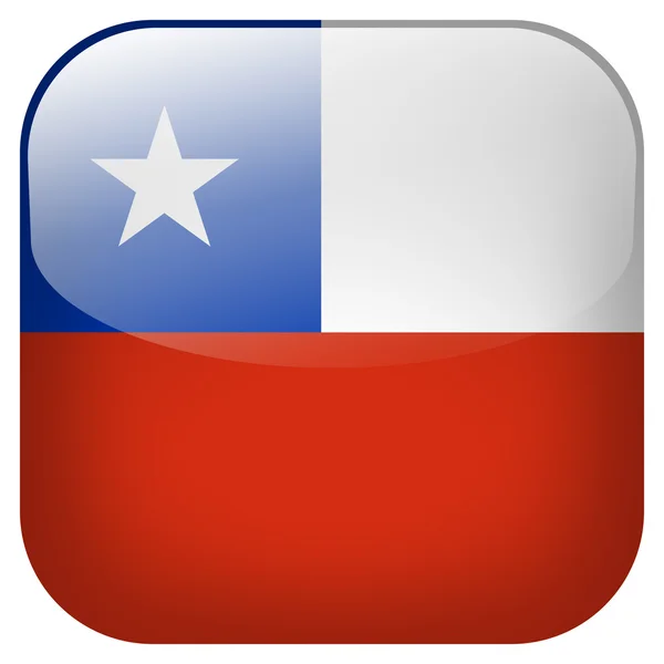 智利国旗按钮 — 图库照片
