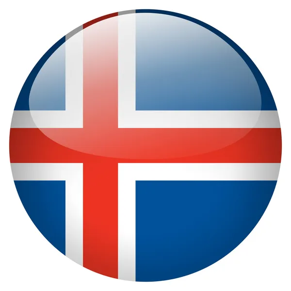 Iceland bouton drapeau — Photo