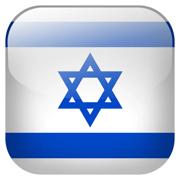 Israels flagga knappen — Stockfoto