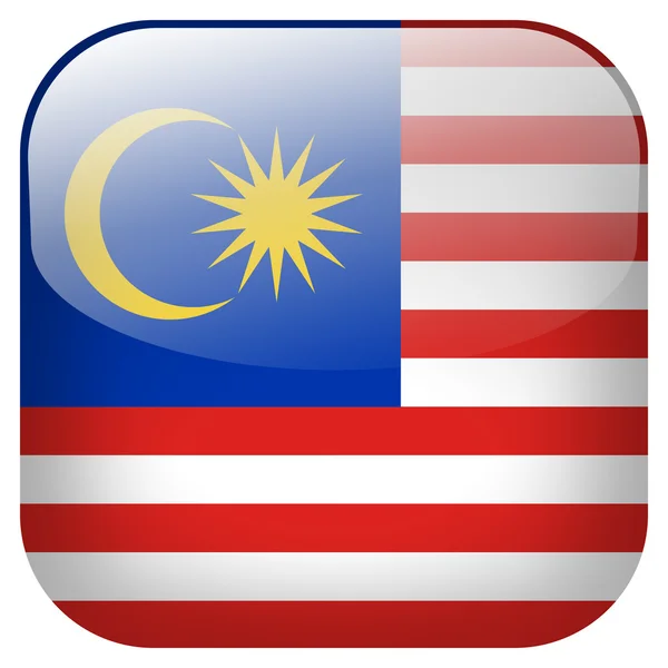 Malaysia flag button — Stock Photo, Image