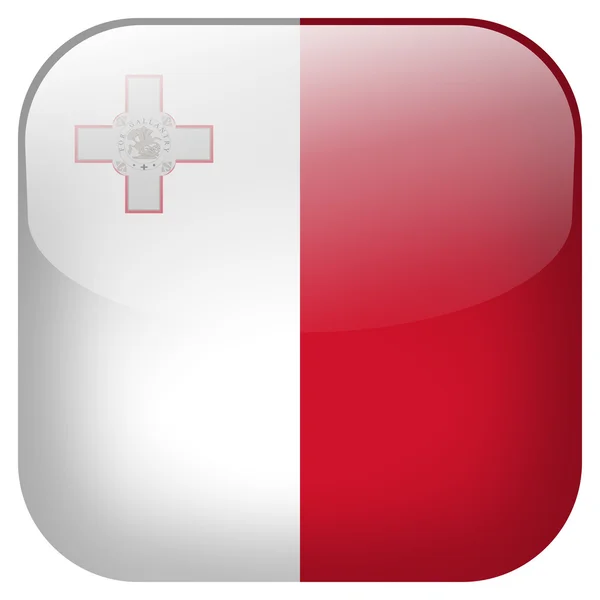 Malta bayrağı düğmesi — Stok fotoğraf