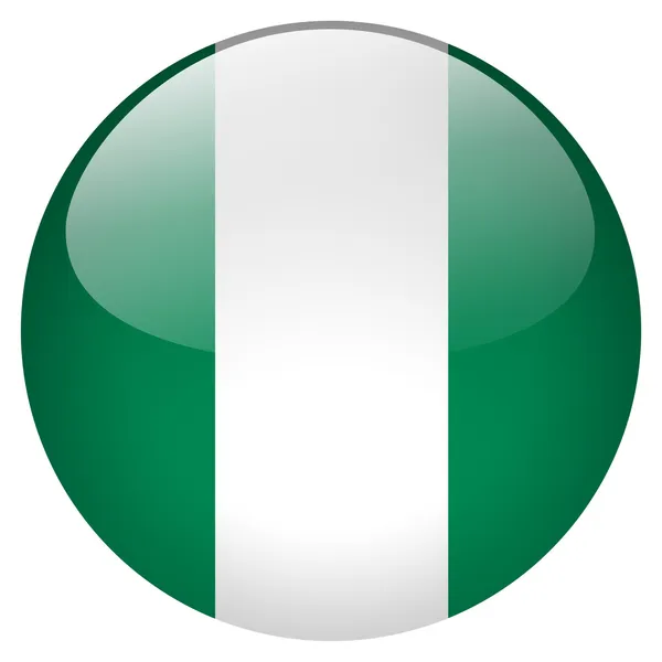 Pulsante bandiera Nigeria — Foto Stock