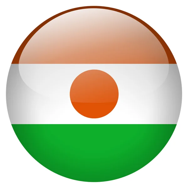 Кнопки прапор Нігеру — стокове фото