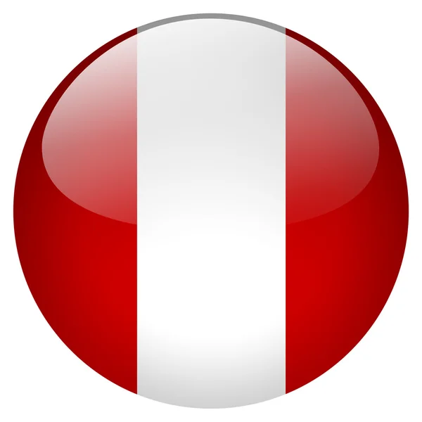 Peru bayrağı düğmesi — Stok fotoğraf