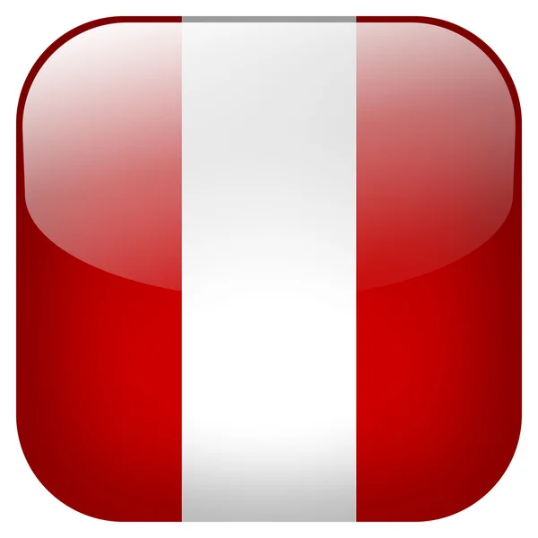 Peru flag button — Stock Photo, Image