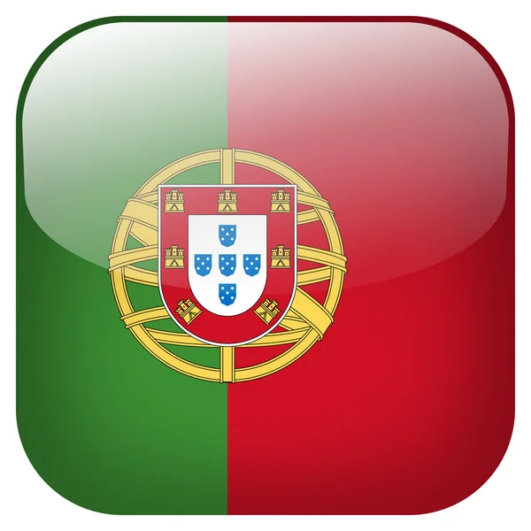 Tlačítko příznak Portugalsko — Stock fotografie