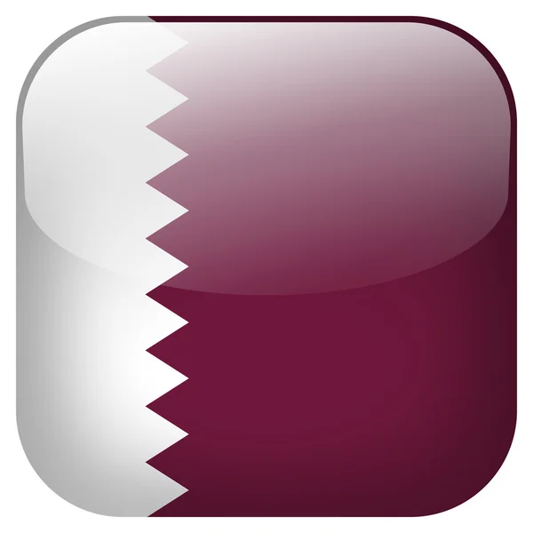 Bouton drapeau qatar — Photo