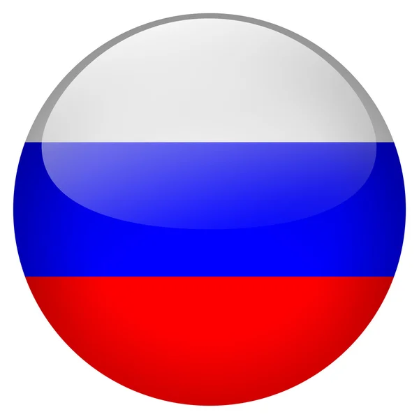Botón bandera de Rusia — Foto de Stock