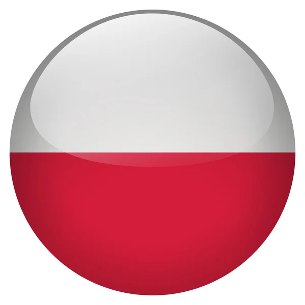 Polonya bayrağı düğmesi — Stok fotoğraf