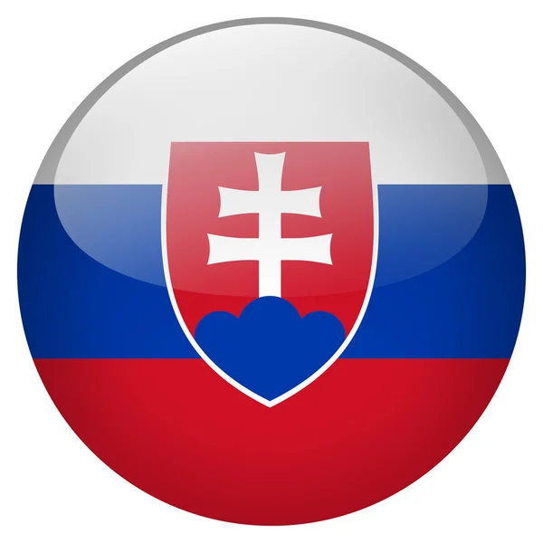 Slovakien flagga knappen — Stockfoto