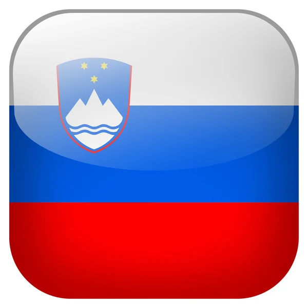 Botón bandera slovenia — Foto de Stock