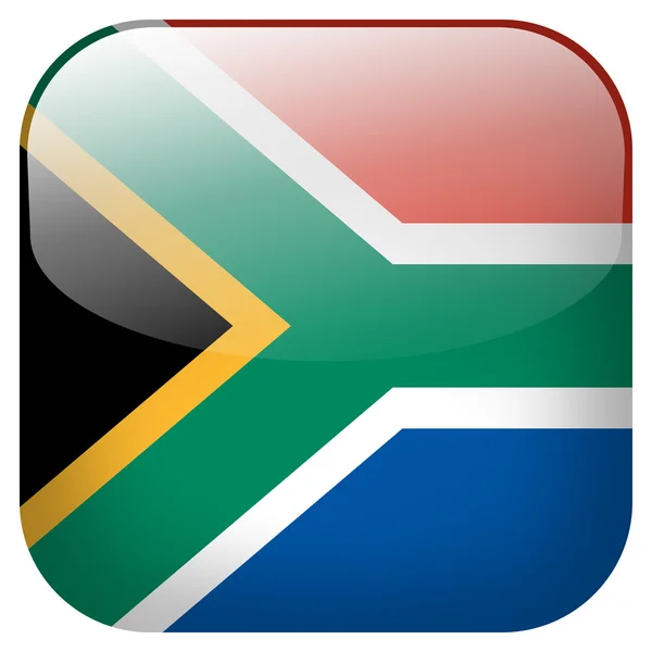 南アフリカ国旗ボタン — ストック写真