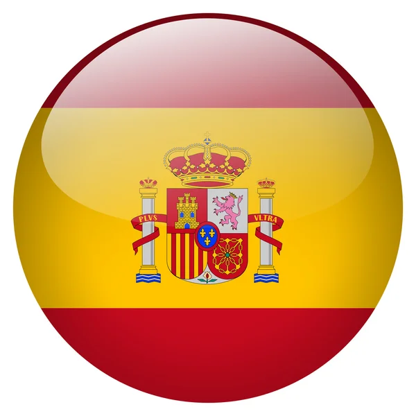 西班牙国旗按钮 — 图库照片