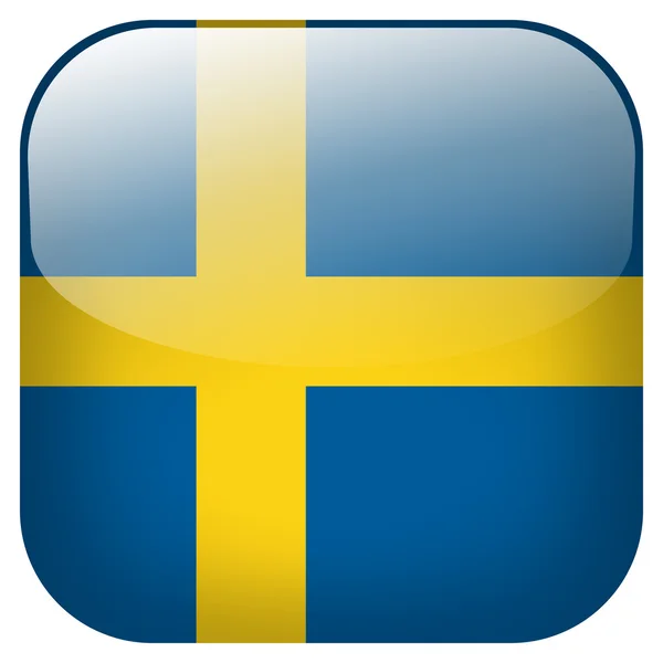 Sweden flag button — Stock Photo, Image