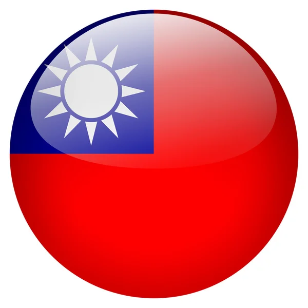 Taiwan flag knap - Stock-foto